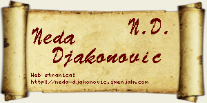 Neda Đakonović vizit kartica